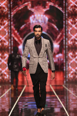 Bangla bazaar | fossil grey tuxedo suit