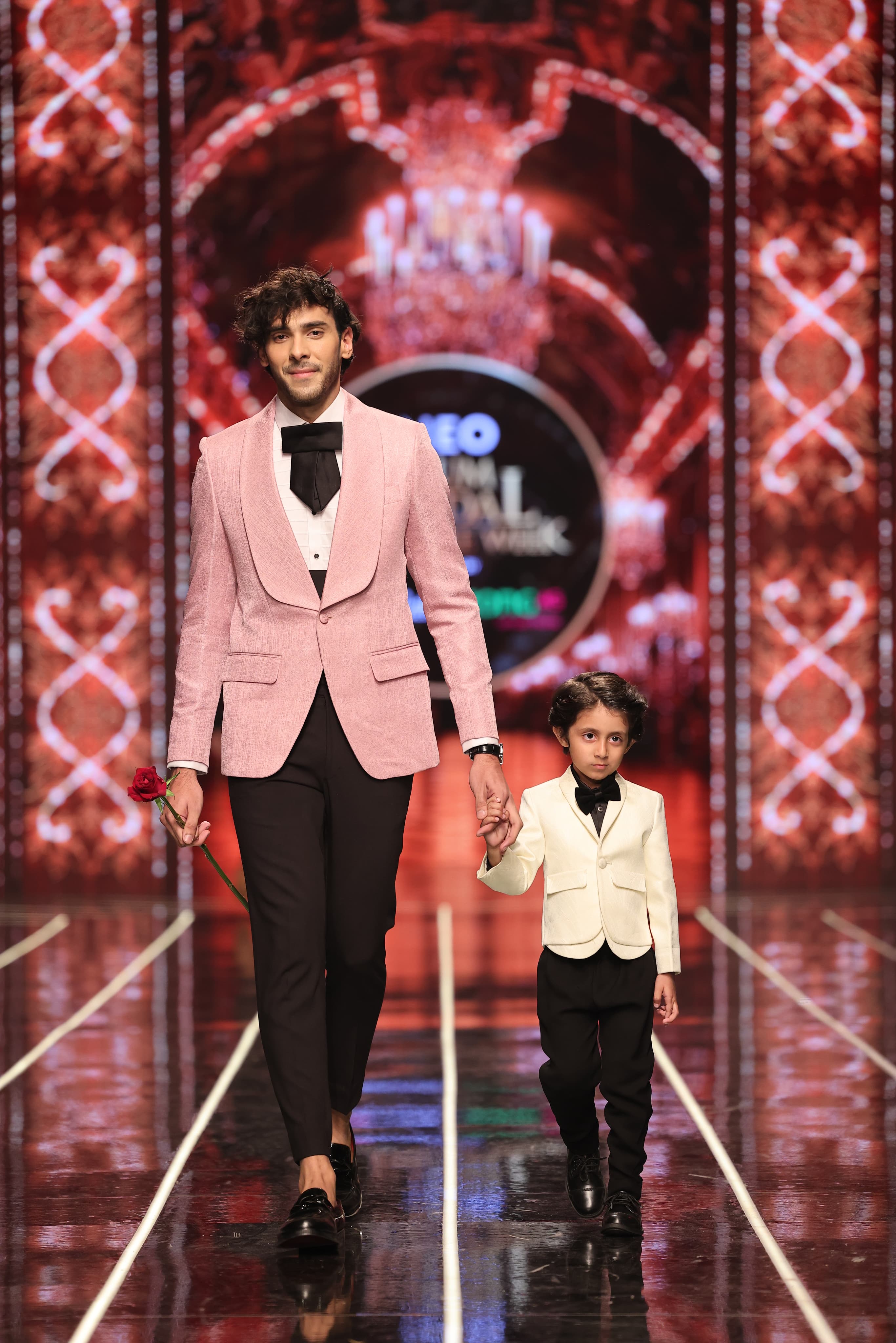 Bangla Bazaar | Salmon Pink Tuxedo Suit