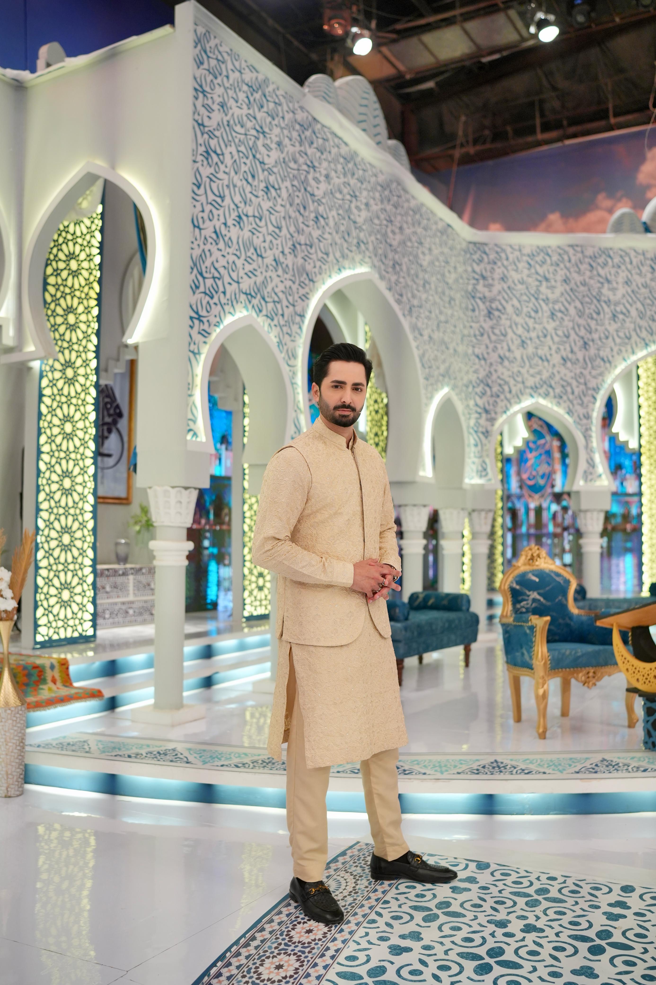 ED25 - Beige Embroidered Kurta Pajama