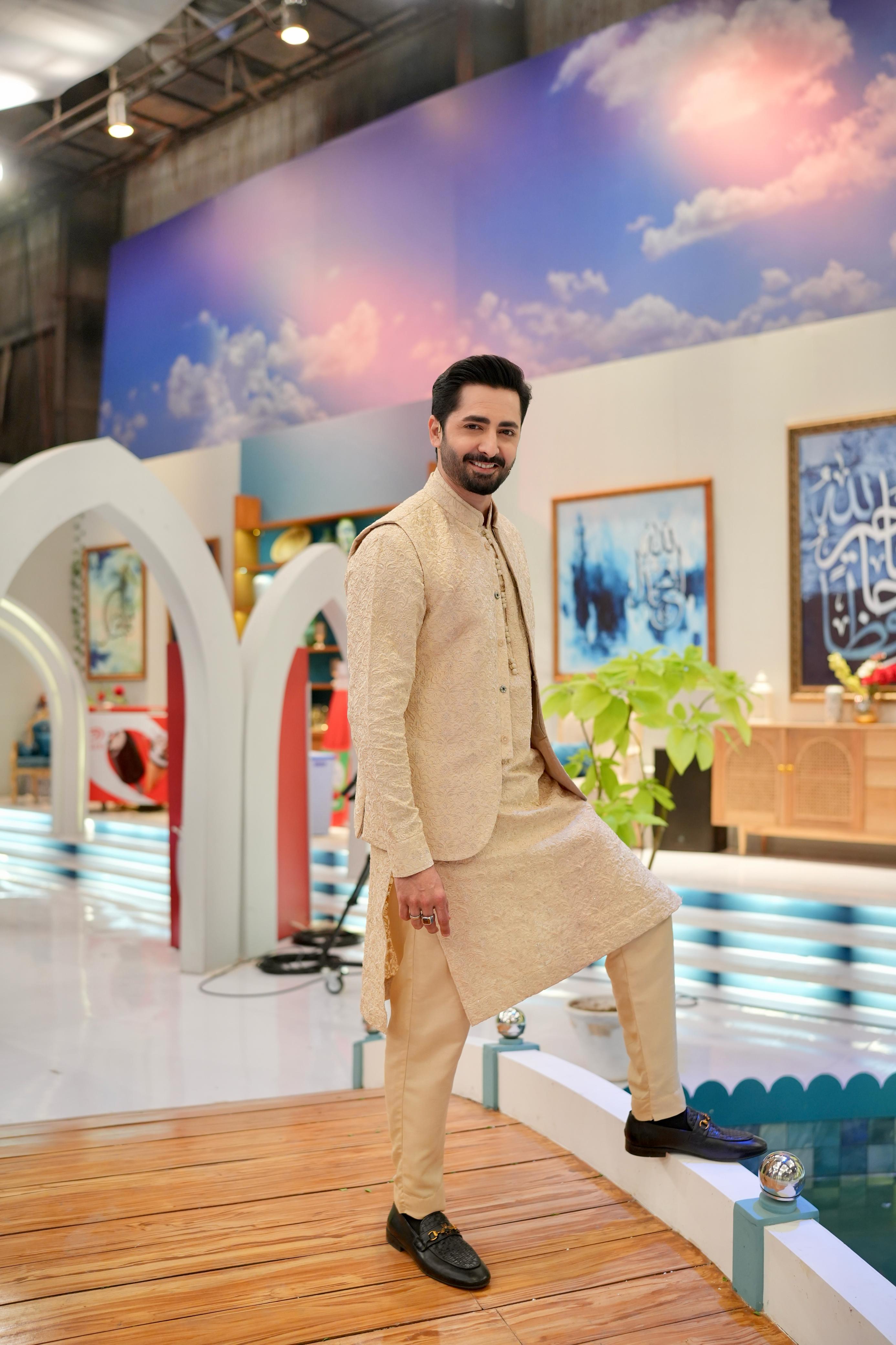 ED25 - Beige Embroidered Kurta Pajama