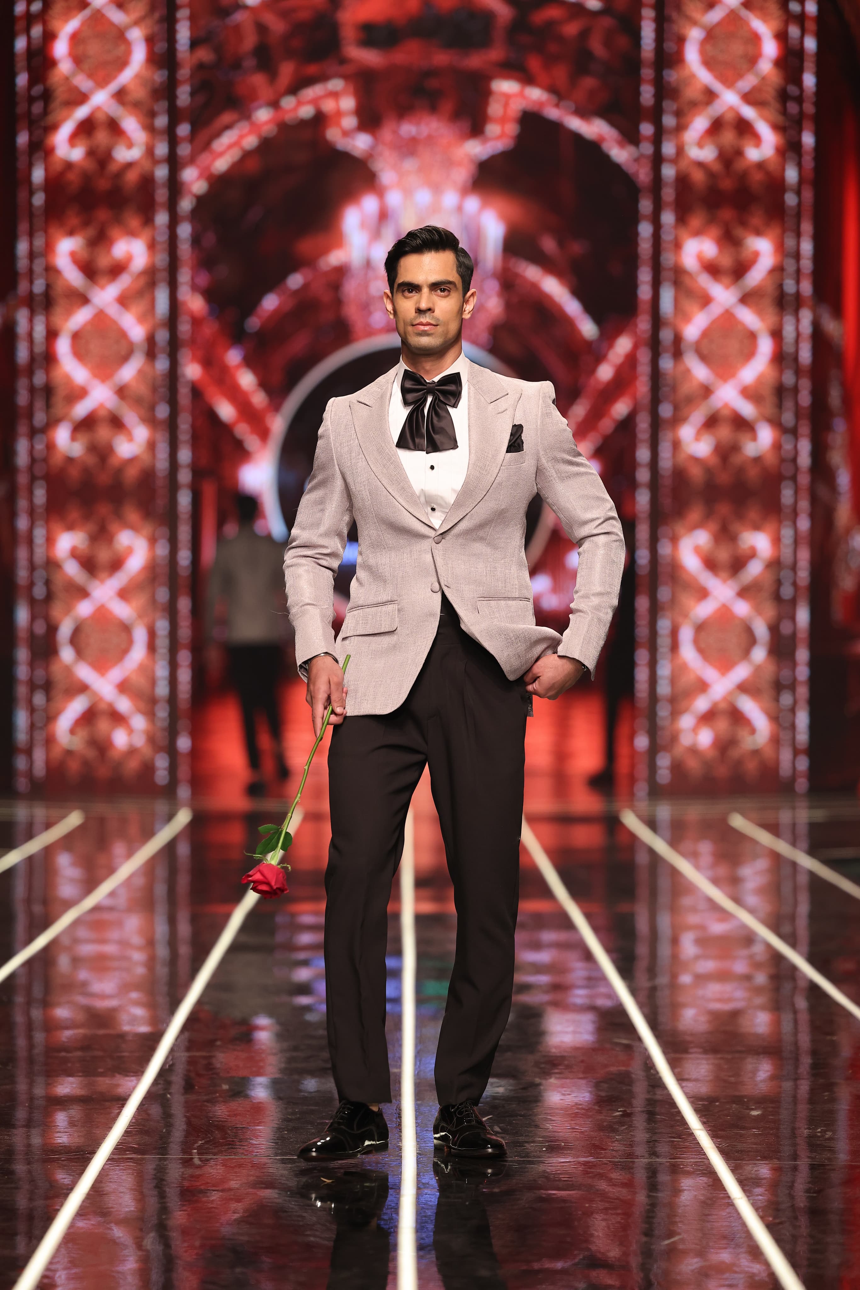 Bangla Bazaar | Fog Grey Tuxedo Suit